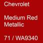 Preview: Chevrolet, Medium Red Metallic, 71 / WA9340.